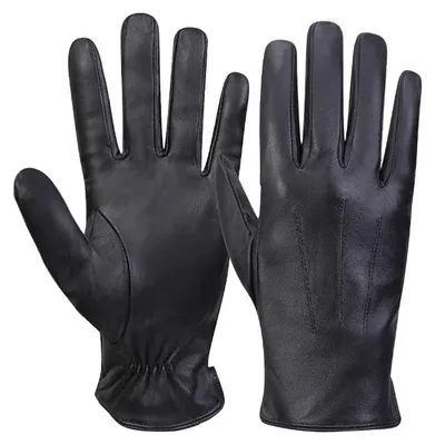Produktbild von Herren Lederhandschuhe mit Kaschmirfutter S Schwarz