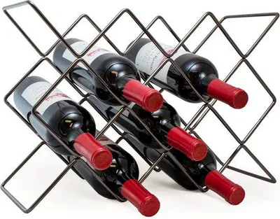 Produktbild von Glasfachwerkschrank für 10 Weingläser, freistehend, für Küche, Bar, Esszimmer