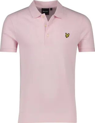 Produktbild von Lyle & Scott Polo Slim Fit hellrosa einfarbig Baumwolle