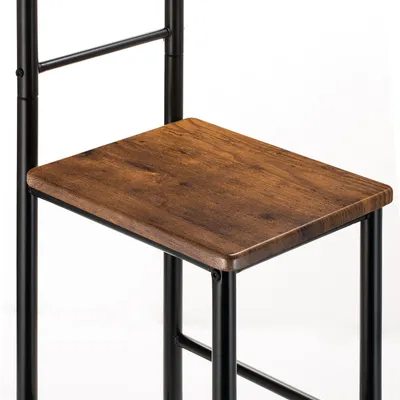 Produktbild von Herrendiener JIVO Stummer Diener Kleiderständer, Metallgestell schwarz und Ablage in Vintage, 121 cm, Garderobe mit Hosenbügel