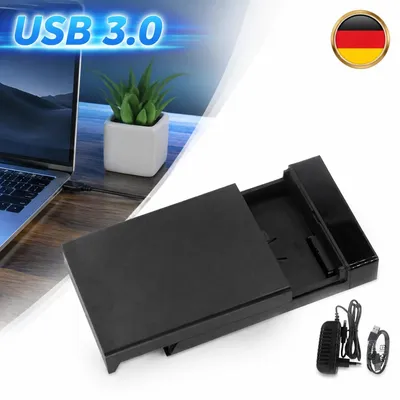 Produktbild von Externes Festplattengehäuse für 2.5/3.5 Zoll SATA SSD HDD USB 3.0 Gehäuse Case