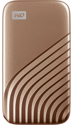 Zdjęcie produktu dla Western Digital My Passport, 1 TB, USB Type-C, 3.2 Gen 2 (3.1 Gen 2), 1050 MB/s, Ochrona hasłem, Złoto