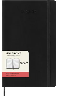 Immagine prodotto di Moleskine Agenda giornaliera 18 mesi 2026/2027, L/A5, 1 giorno = 1 pagina, copertina morbida, nero