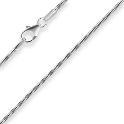 Produktbild von 1,2mm Schlangenkette Silberkette Collier Halskette aus 925 Silber 80cm