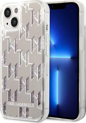 Produktbild von Etui Karl Lagerfeld Liquid Glitter Monogram Na Iphone 14 - Srebrne