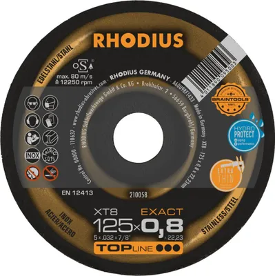 Produktbild von Rhodius 211077 Cutting disc set 125 mm 25 pc(s) Stainless steel, Steel