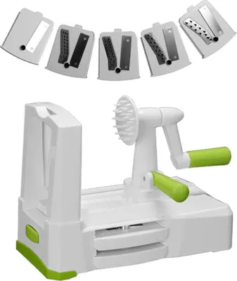 Immagine prodotto di INF Spiralizzatore Manuale per Verdure - Affettatrice e Taglierina con 5 Lame