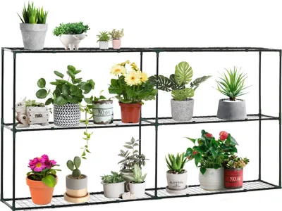 Produktbild von Outsunny Pflanzenregal, Blumenregal Pflanzentreppe mit 3 Stufen, für Garten