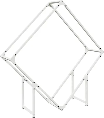 Produktbild von vidaXL Brennholzregal Weiß 100x25x100 cm Kaltgewalzter Stahl