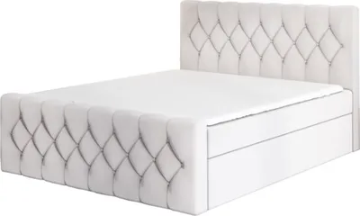 Produktbild von Boxspringbett LAND 140x200 mit 2 Bettkästen, Bonell-Matratze und Topper. Möbel vom Hersteller- Handarbeit!Bett Komplett-Set mit Matratze,Bettkasten & Kopfteil. Stoff SAVANA. Elegantes Bett mit massives Kopfteil. Stoff Samt.