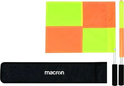 Image de Macron Linesman Kit Drapeaux D'arbitre - Jaune / Orange  | Taille: ONE SIZE