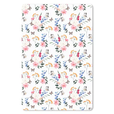Produktbild von MuchoWow® Mauspad Mousepad Blumen - Schmetterling - Pastell 40x60 cm - Mousepads - Maus Mat - Pad - Mausunterlage - Schreibtisch Accesoire