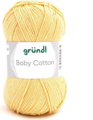 Produktbild von Gründl Wolle Baby Baumwolle 50 g gelb