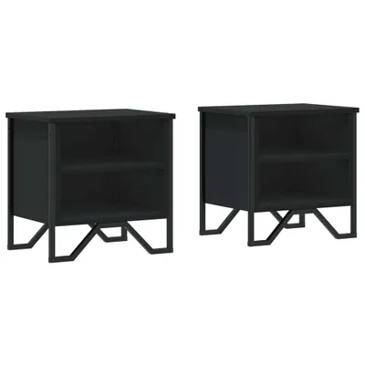 Produktbild von Nachttisch Schwarz 2 Stk. 40x30x40 cm Holzwerkstoff