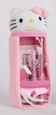 Zdjęcie produktu dla Hello Kitty Biały pluszowy piórnik wypełniony