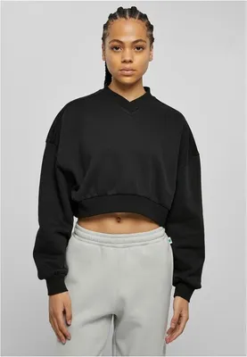 Obrázek produktu pro Urban Classics Ladies Cropped V-Neck black - XS