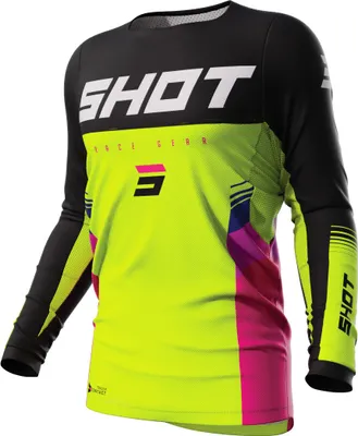 Produktbild von Shot Contact Tracer Motocross Jersey, neon-gelb, XS