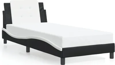 Produktbild von vidaXL Bettgestell ohne Matratze "Zadar" Schwarz und Weiß 100x200 cm Kunstleder