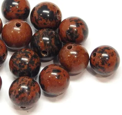 Edelsteinkugeln rot-schwarz, 4-8 mm, rund, 25 Stück