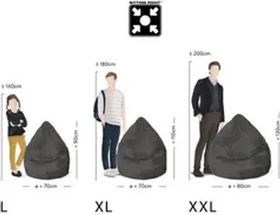 Produktbild von Sitzsack BeanBag Easy XXL 130 x 80 cm, Smaragd Bbxxl