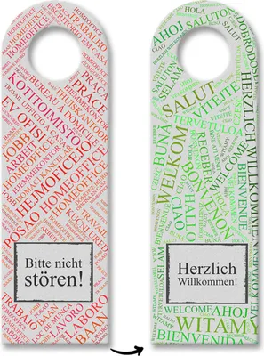 Produktbild von Bitte nicht Stören - Homeoffice Türhänger in rot und grün