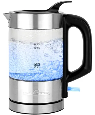 Productafbeelding van ProfiCook waterkoker, roestvrij staal | 0,5 liter | verlicht | 1100W | waterkoker voor onderweg | waterkoker | mini waterkoker | PC WKS 1228 G