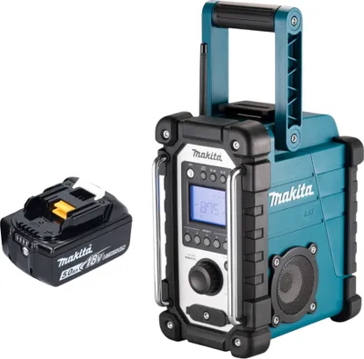 Produktbild von Makita DMR 116 T1 Akku Baustellenradio 14,4 - 18 V AM FM AUX + 1x Akku 5,0 Ah - ohne Ladegerät