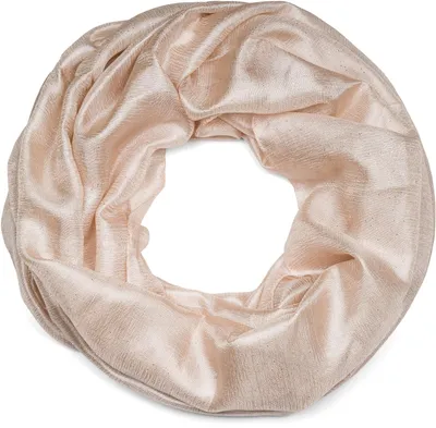 Produktbild von styleBREAKER Damen Loop Schal leicht und seidig mit Glitzer in Unifarben, Schlauchschal, Tuch 01016214