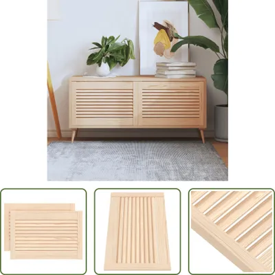 Obrázek produktu pro The Living Store Dveře skříně s lamelovým designem 2 ks 39,5x59,4 cm masiv