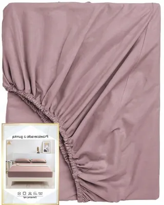 Produktbild von JadorDecor Spannbettlaken Baumwolle Premium Weich 160x200 cm Staubrose
