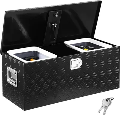 Produktbild von VEVOR Werkzeugkasten aus Aluminium für die Ladefläche, gestreifte Werkzeugkiste (899 x 370 x 370 mm) mit seitlichem Griff & ausziehbarem Regal, Aufbewahrungs-Organizer für Anhänger SchwarzVEVOR Werkzeugkasten aus Aluminium für die Ladefläche, gestreifte Werkzeugkiste (899 x 370 x 370 mm) mit seitlichem Griff & ausziehbarem Regal, Aufbewahrungs-Organizer für Anhänger SchwarzVEVOR Werkzeugkasten aus Aluminium für die Ladefläche, gestreifte Werkzeugkiste (899 x 370 x 370 mm) mit seitlichem Griff & ausziehbarem