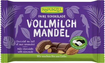 Obrázek produktu pro Mléčná čokoláda - celé mandle 100g