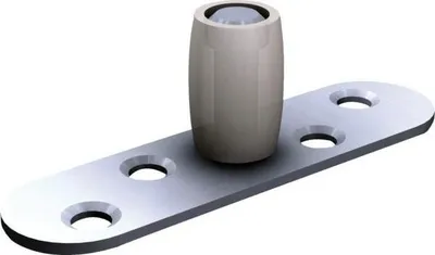 Produktbild von Gerade Verschiebescharnier für Tür bis 150 kg, Führung, U-Profil-Platine, Profilierte Türscharnier 1