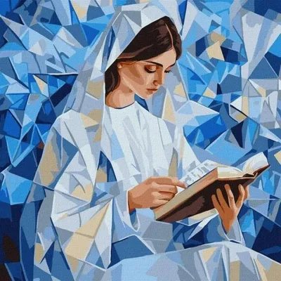 Obrázek produktu pro Malování podle čísel – Tichá četba, 40 x 40 cm – Ideyka