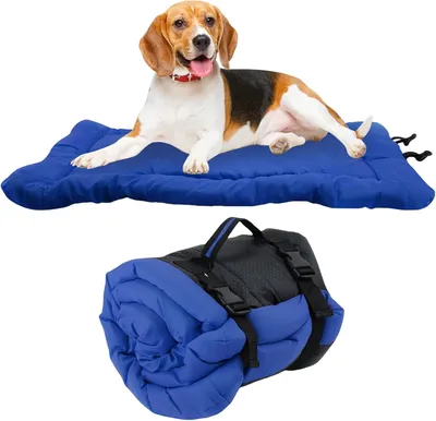 Imagen del producto de Cama plegable para perros, impermeable, de 90 x 60 cm, ideal para viajes
