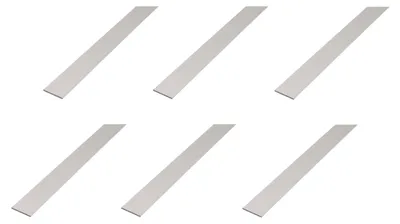 Produktbild von Alberts 6 x Flachstange, Aluminium, silberfarbig eloxiert, 60 x 3 mm, Länge 2 m