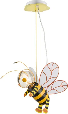 Produktbild von LED Pendellampe, Kinderzimmer, Biene, schwarz gelb, H 120 cm