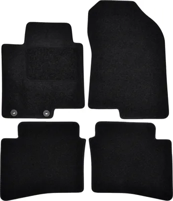 Image de Tapis De Sol Noir Velours Pour Hyundai i20 Depuis 2019 4pcs, Ajustement précis, Base Antidérapante, Renforcée dans la Zone de la Pédale
