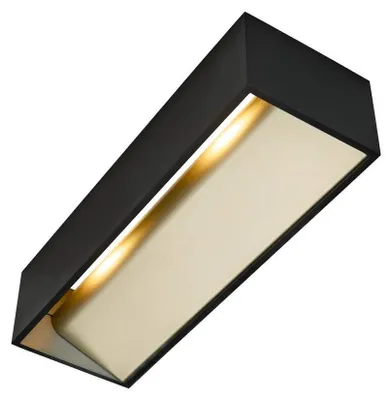 Image de Logs In L Applique murale 30 cm noir or LED dimmable Up&Downlight