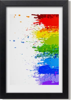 Produktbild von Bild 20x30 MDF-Rahmen, Wandkunst Abstrakter Regenbogen