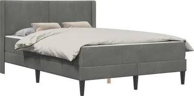 Immagine prodotto di vidaXL Struttura letto con materasso grigio scuro 160 x 200 cm in velluto