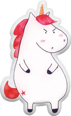 Produktbild von Mr. & Mrs. Panda Kuschelkissen Einhorn Wut 70 cm - Weiß - Geschenk, Spaß, Lustig, Einhörner, Unicorn, Büro, Zierkissen, Plüschtier, Kuscheltier, Stofftier, plüschfigur