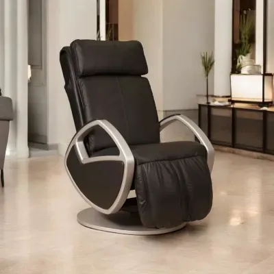 Produktbild von Massagesessel und Relaxsessel Keyton Space H10 Echtleder schwarz