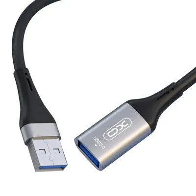 Produktbild von Verlängerungskabel USB 3.0 Stecker auf USB 3.0 Buchse Länge 2m XO – Schwarz