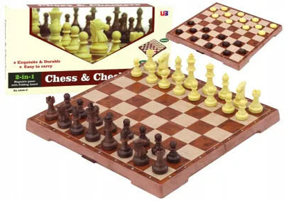 Produktbild von Lean Magnetisches Schach und Dame Spielset 2in1 Faltbar