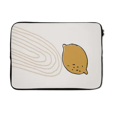 Produktbild von MuchoWow® Laptop Hülle 14 ZollSommer - Zitrone - Weiß Laptoptasche - Laptoptasche - Stoßsicher - Schutzhaube
