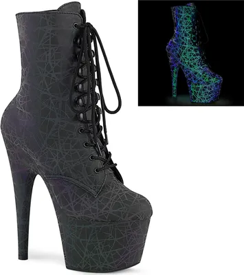 Produktbild von ADORE-1020REFL Damen Booties von Pleaser, Grün Lila , EU 39, US 9