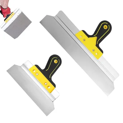Imagen del producto de Juego de espátulas de acero inoxidable, de 2 piezas, de 250 mm y 400 mm, para trabajos de masilla