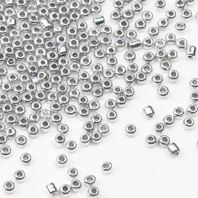 Produktbild von Silberne Glaskugeln 2mm Schmuckstein