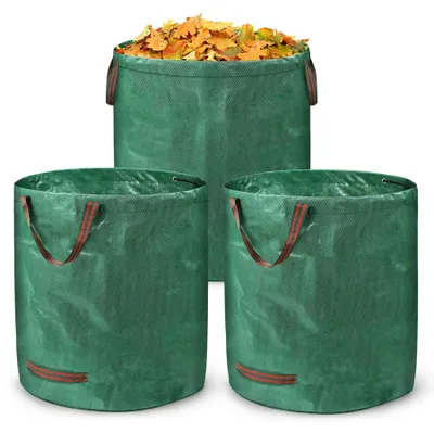 Produktbild von Gartenabfallsäcke 272L mit Griffen - Set von 3 Wasserdichtes Polypropylen
